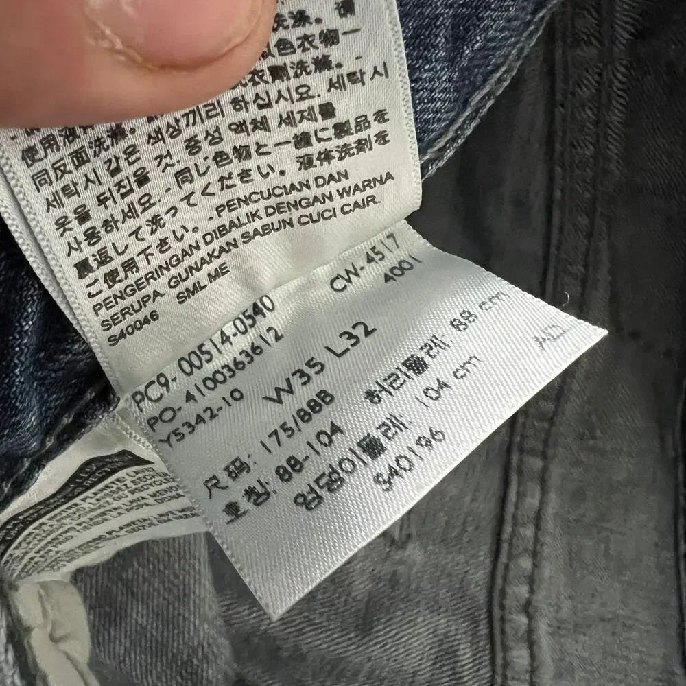 Levis 514 Slim Straight Men's Classic Fit Size 35x32
